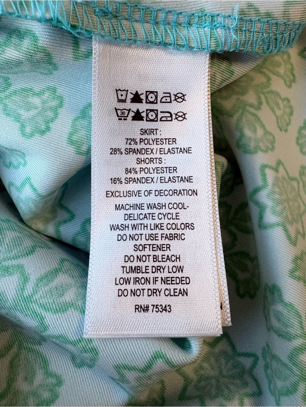 Sigrid Olsen Golf & Tennis Skort Women's Sz S Blue Green Floral Athletic Skirt - Picture 5 of 7